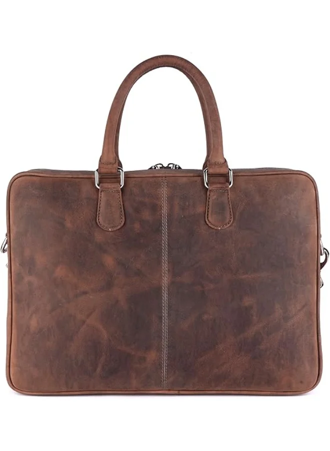 Hammonds Flycatcher  Genuine Leather Laptop Bag for Men - Office Bag - Fits Up to 14/15.6/16 Inch Laptop - Laptop Messenger Bags/Leather Bag for Men with Adjustable Shoulder Strap  | Best Price UAE